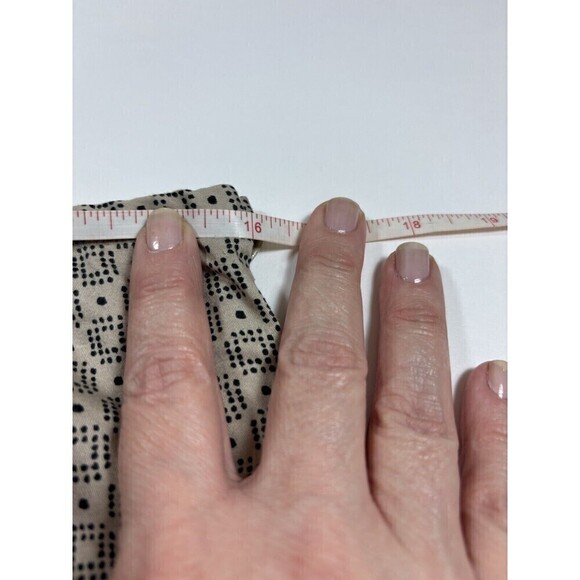 Pendleton Pull On Pants Beige Black Print Size 14 Flat Front Stretch Straight - Picture 2 of 9